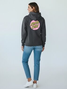 Santa Cruz Classic Dot Hoodie Women's M Charcoal